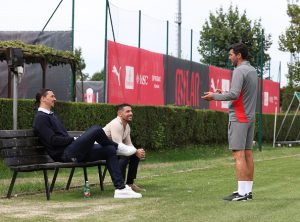 AC Milan Training Session &amp; Press Conference