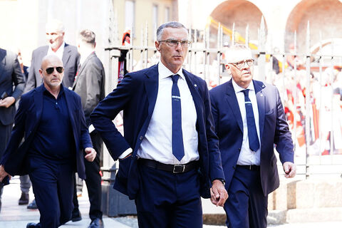 Franco Baresi's Funeral Is Held At Basilica di Sant'Ambrogio