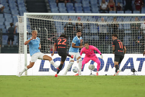 Moreira in gol contro la Lazio
